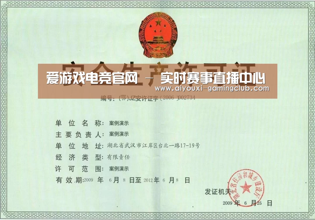 爱游戏电竞APP荣誉证书三(图1)